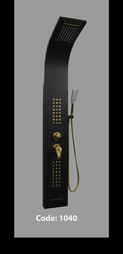 پنل دوش مشکی طلایی کد 1040