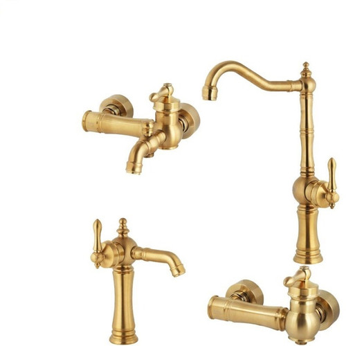 ست شیرآلات طوفان فلز مدل اسپارک طلایی